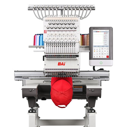 BAi THE MIRROR 2024 Ultra Embroidery Machine 20x14" Embroidery Area with 15 Needles, 1200SPM Max Speed Multi Needle Commercial Embroidery Machine for 3D Hats Clothing, Wifi Available 10" Touch Screen