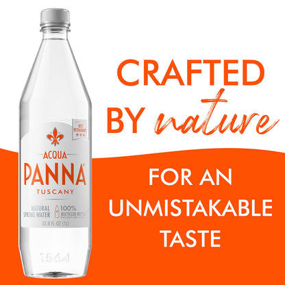 Acqua Panna Natural Spring Water, 33.8 Fl Oz (Pack of 12)