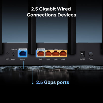 TP-Link BE6500 Dual-Band WiFi 7 Router (BE400) – Dual 2.5Gbps Ports, USB 3.0, Covers up to 2,400 sq. ft., 90 Devices, Quad-Core CPU, HomeShield, Private IoT, Free Expert Support