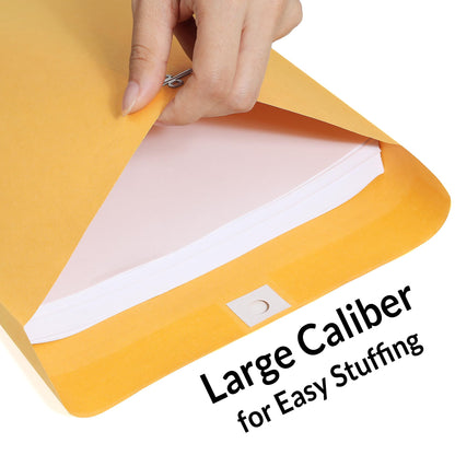 SUNEE Envelops, 10"x13" Brown Kraft Envelopes with Clasp Closure, 28-lb Paper Mailing Envelopes, 20 Count, Great for Filing, Storing or Mailing Documents