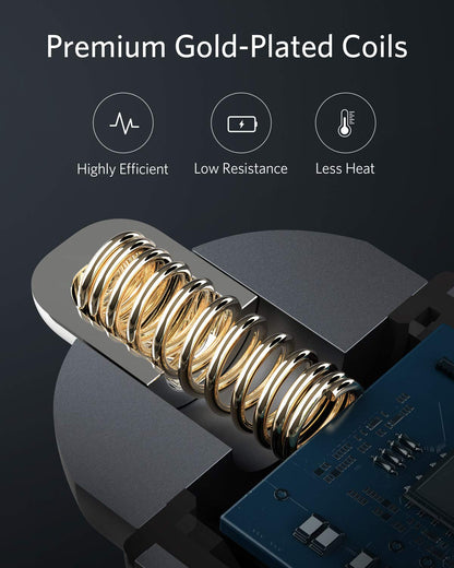 Anker 320 Car Charger (24W II), Mini Aluminum Alloy Dual USB with Blue LED for iPhone16 15 14 13 12 Series, iPad Pro/Air 2/Mini, Galaxy and More - Not Compatible with Quick Charge (Black)