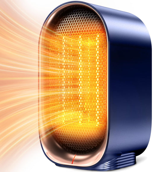 BZGG Space Heater, Electric Heater for Indoor Use, Small Portable Heaters for Office Patio Garage Home Use, Mini Desk Ceramic Heaters with Overheat & Tip-Over Protection