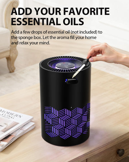 FreAire Air Purifiers for Bedroom Up to 1086 Ft², Air Purifiers for Home with Lights, HEPA Air Purifier Removes Dust Smoke Pollen Dander Smell, for Home/Pets/Bedroom