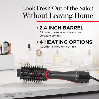 REVLON One Step Volumizer PLUS Hair Dryer and Styler | More Volume, Less Damage, and More Styling Control for Easy and Fast Salon-Style Blowouts, Plus Travel Friendly (Black)