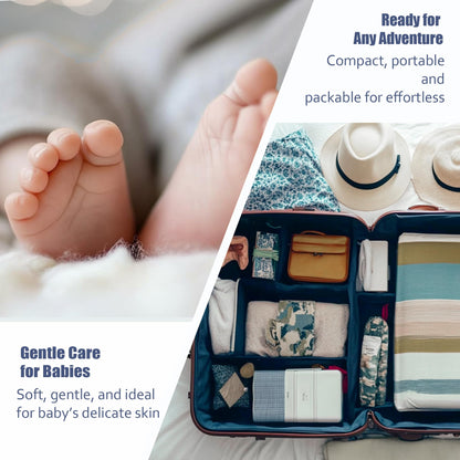 Ourmed Life Face Towels, Disposable Biodegradable Clean Facial Towels for Sensitive Skin, Lint- free Face Cloths for Makeup Remover, Skincare and Women Cleaning, Dry Wipes,100 Count Dot Texture