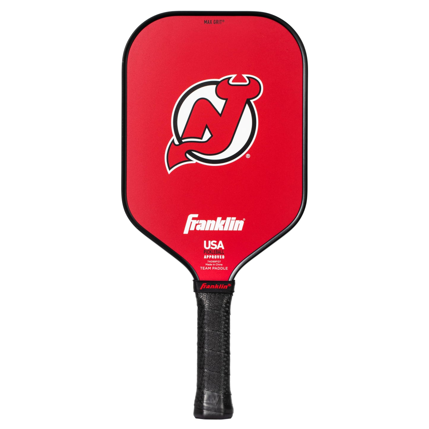 Franklin Sports NHL New Jersey Devils Pickleball Paddle - Official NHL Team Rackets - USAP (USAPA) Approved Premium Quality Pickleball Paddles - Authentic Team Logos + Colors