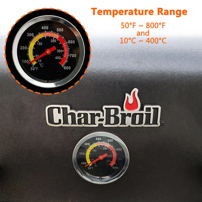 Grill Thermometer, BQMAX 2.3 Inch Grill Temperature Gauge for Charcoal Grill Smoker, 50-800℉, BBQ Temperature Gauge Thermometer Replacement for Wood Charcoal Pit