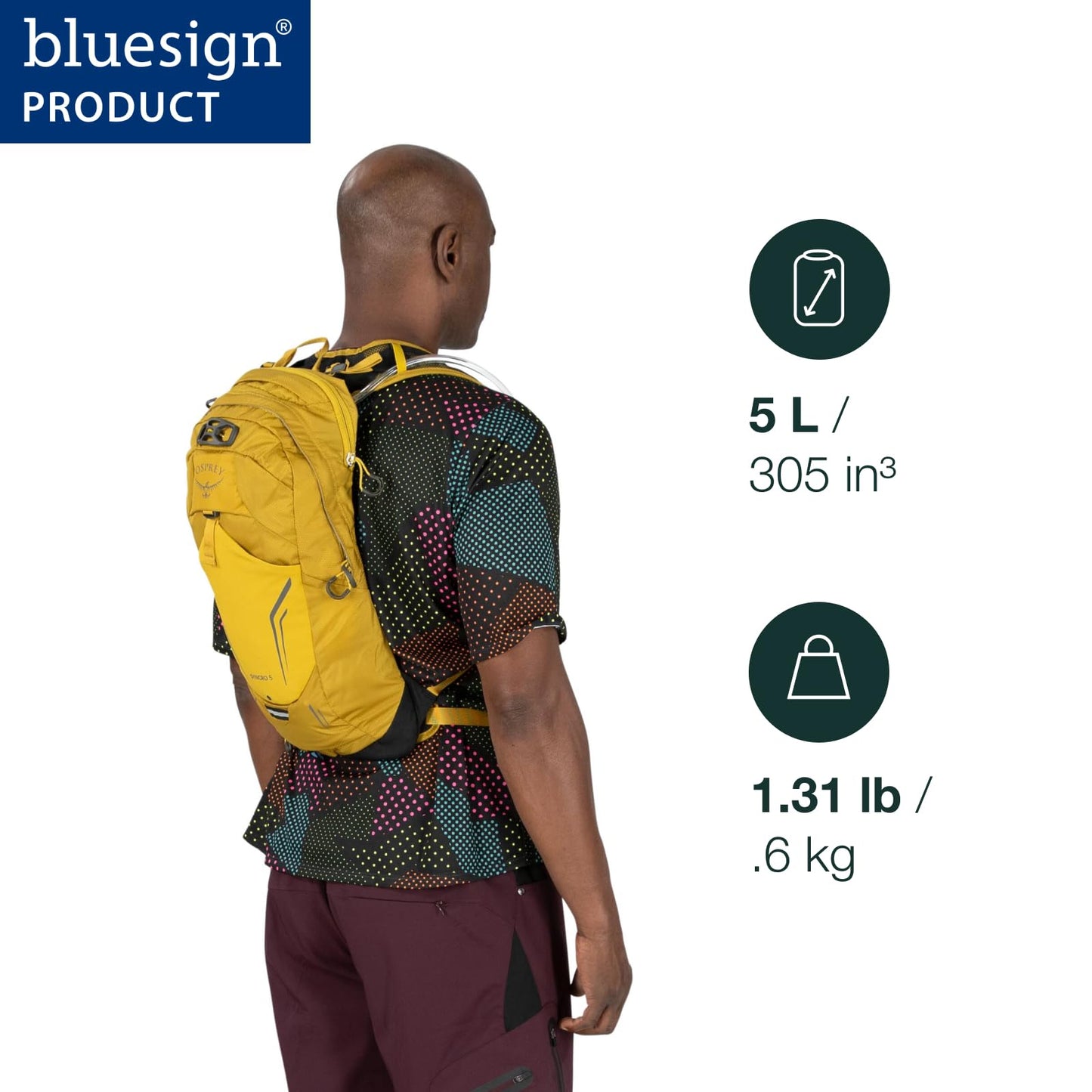 Osprey Syncro 5L Men's Hiking Backpack with Hydraulics Reservoir, Black