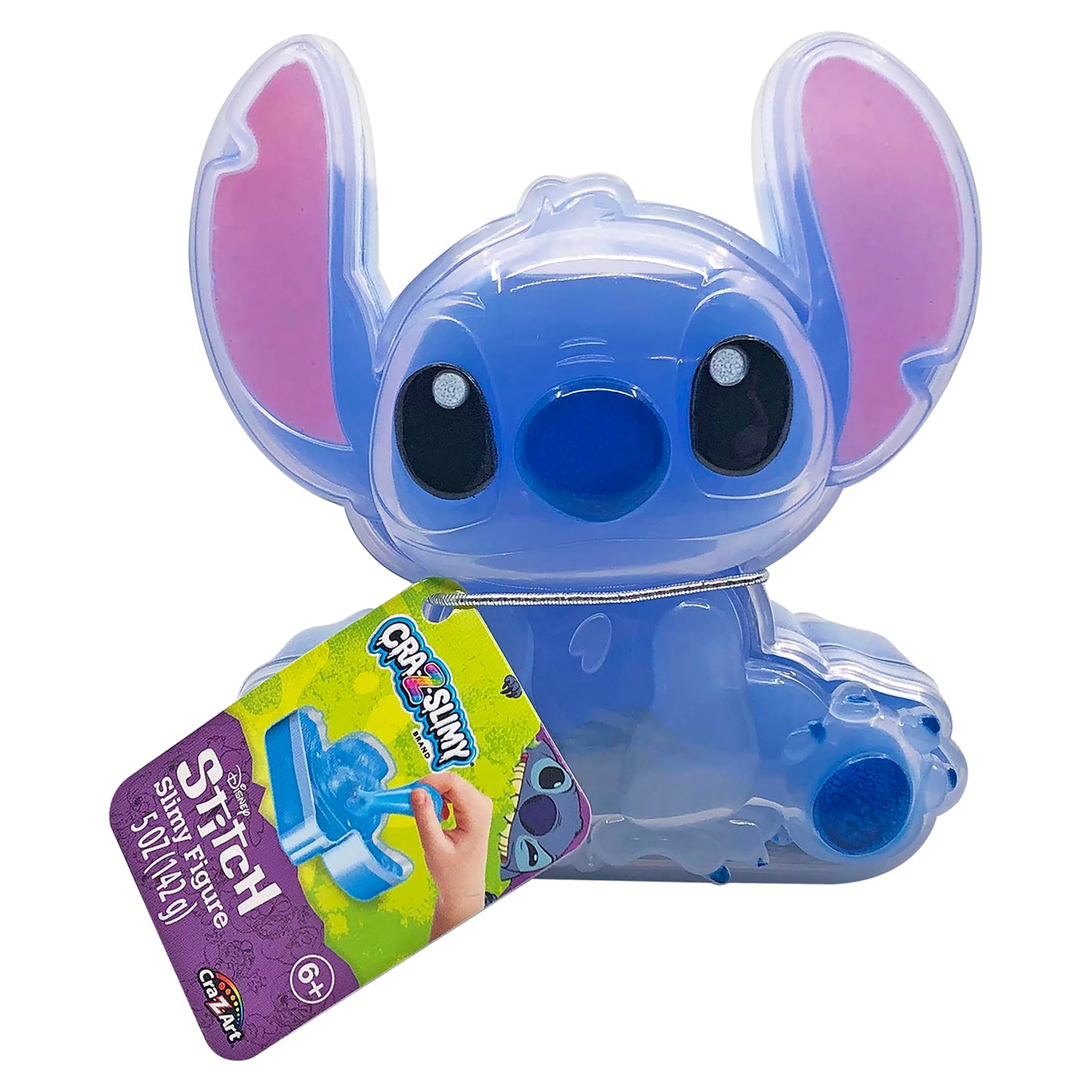 CRA-Z-Slimy Stitch Slime Toy- Glossy, Stretchy, Super Soft, Smooth Blue Stitch Slime with Stitch Shaped Confetti Mix-Ins for Boys and Girls, Lilo and Stitch Kids Toy Gift