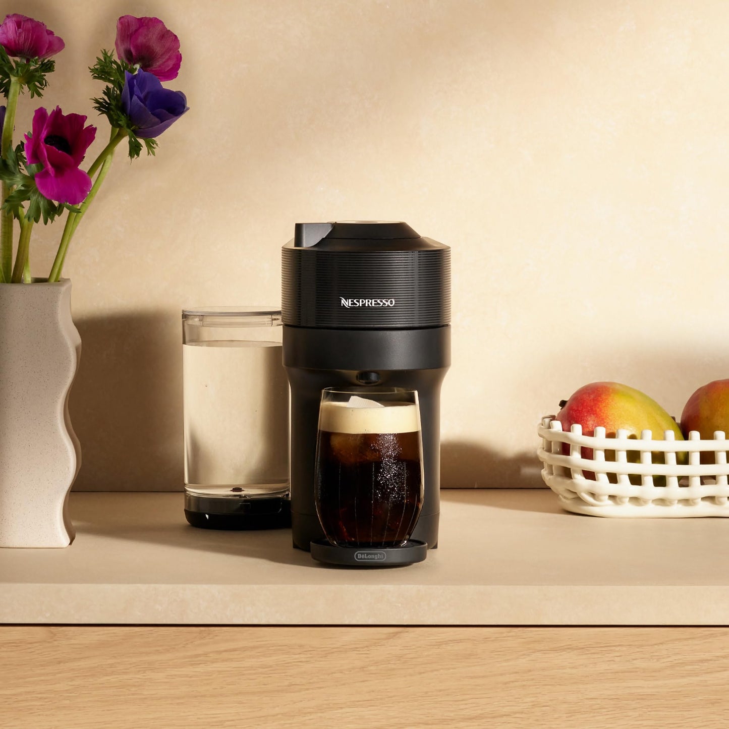 Nespresso Vertuo Pop+ Coffee and Espresso Machine by De'Longhi with Aeroccino Milk Frother, Liquorice Black