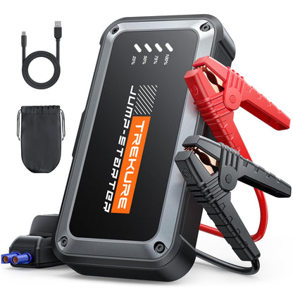 TREKURE Portable Car Battery Jump Starter 3500A 16800mAh Jump Box, Car Battery Jumper Starter Portable Jumper Cables for car(8.0L Gas/6.5L Diesel), Fast Charge, Lights, Compact
