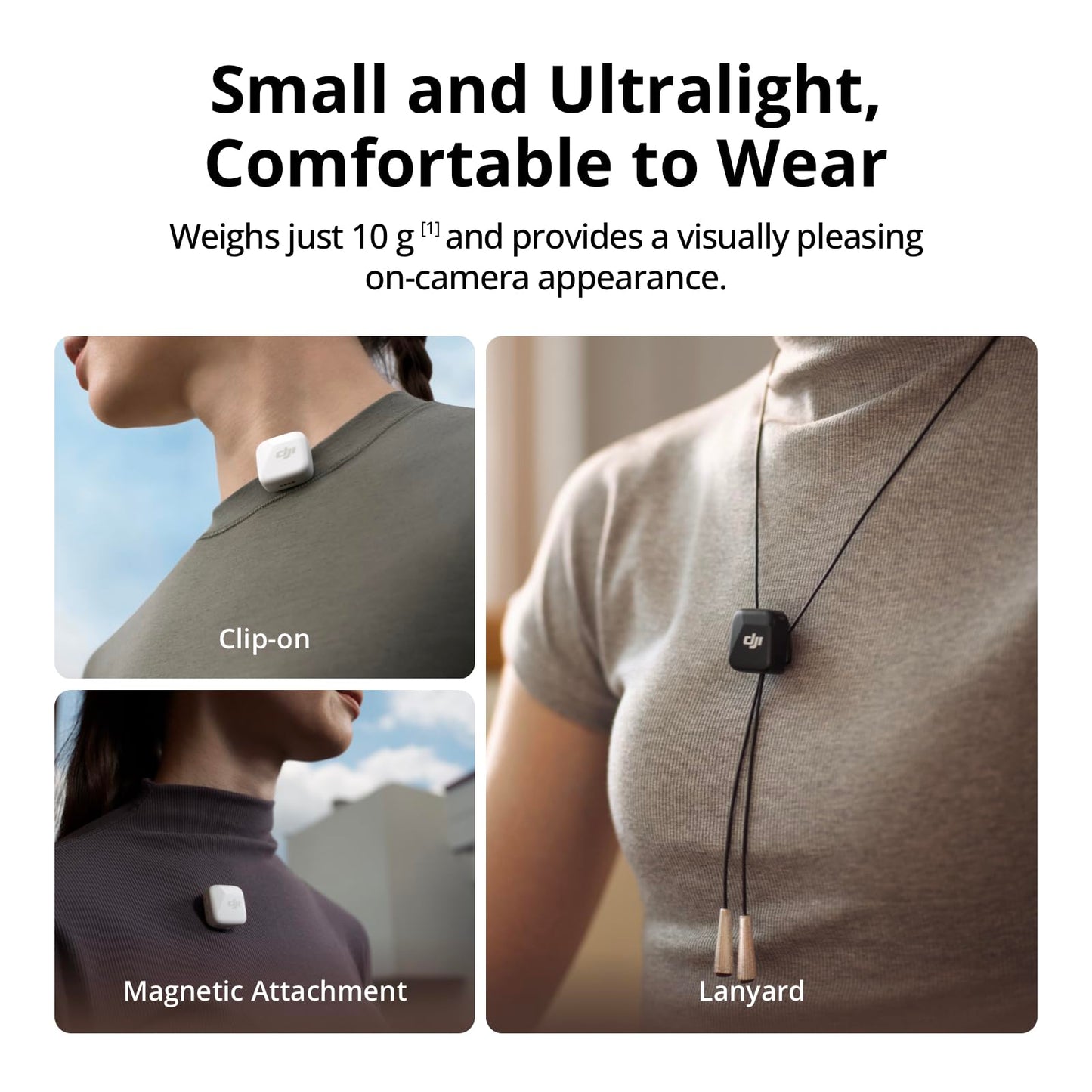 DJI Mic Mini (2 TX + 1 RX + Charging Case), Wireless Lavalier Microphone for iPhone/Camera/Android, Ultralight, Detail-Rich Audio, 48h Use, Noise Cancelling, Automatic Limiting, Vlog, Streaming