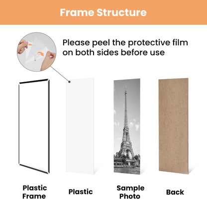 upsimples 20x30 Picture Frame Black 3 Pack, Scratch-Proof Poster Frames 20 x 30 for Photo Gallery - Slide-In Strips, Horizontal or Vertical Wall Mounting
