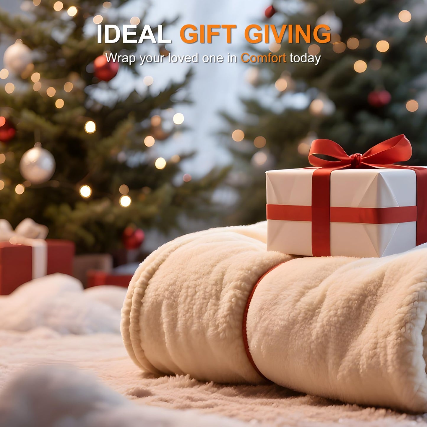 Heated Blanket Queen Size Electric Blanket 84''X90'' - Soft Plush Premium Flannel with Dual Controllers, 5 Heating Level & 10 Hour Auto Off, ETL & FCC Certified, Warm Gifts for Grandma, Grey