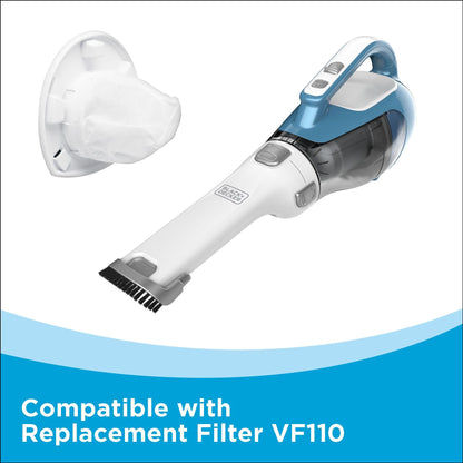 BLACK+DECKER dustbuster AdvancedClean Handheld Vacuum Cordless, Compact Home and Car Vacuum with Crevice Tool ,Rotating Nozzle and Charging Station, Large Dust Bowl (CHV1410L)