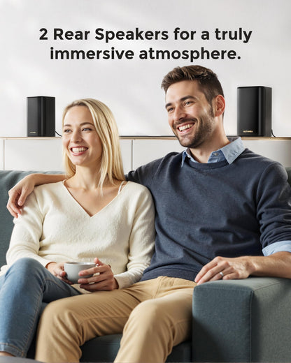 ULTIMEA 5.1.2ch Sound Bar with Dolby Atmos, Surround Sound System for TV with 2 Surround Speakers, Sound Bar for Smart TV, Soundbar for Home Theater, BT 5.4, HDMI eARC, Skywave F40 (New, 2025 Model)