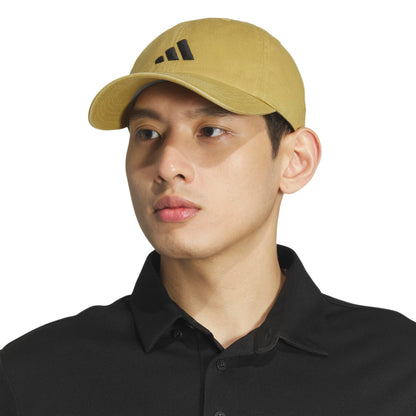 adidas Men's Ultimate Hat Relaxed Crown Adjustable Fit Strapback Cotton Baseball Cap, Khaki/Black