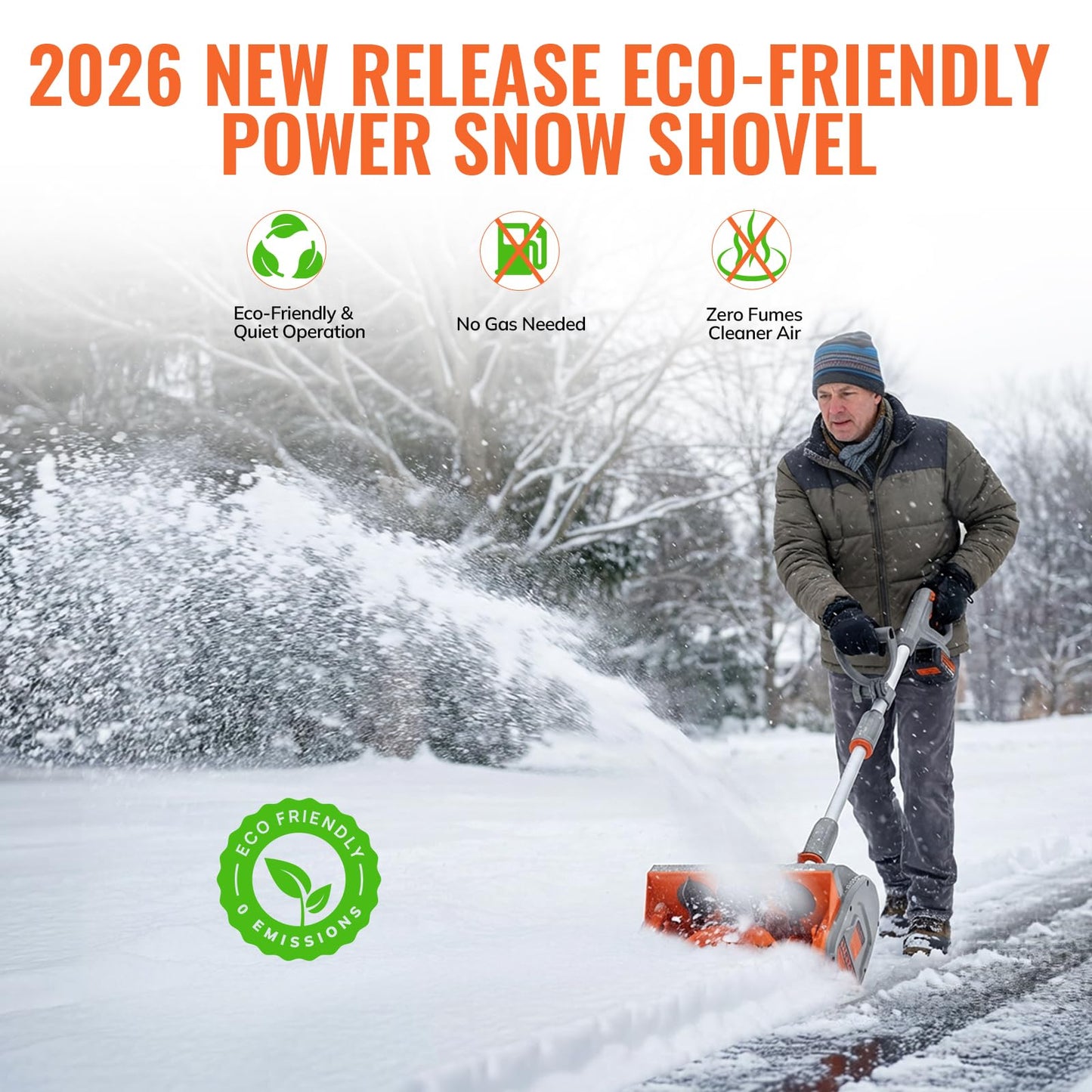 Keenstone 12" Cordless Electric Snow Shovel, Handles 8" Deep Snow, 21V 4.0Ah Battery & Charger, Brushless Motor, Clears 300 lbs/Min, 10 ft Throw, 8 lb Lightweight Snow Blower for Seniors & Homeowners