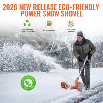 Keenstone 12" Cordless Electric Snow Shovel, Handles 8" Deep Snow, 21V 4.0Ah Battery & Charger, Brushless Motor, Clears 300 lbs/Min, 10 ft Throw, 8 lb Lightweight Snow Blower for Seniors & Homeowners