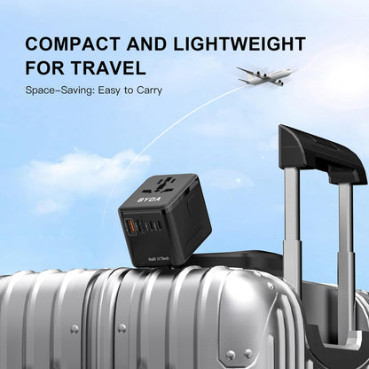 PD 35W Fast Charger Universal Travel Adapter 3 USB-C Ports Fast Wall Charger Suit More Than 180 Countries All in One Outlets Plugs 35W GaN 3 Tec for Apple Samsung and Iwatch Tablets Laptops