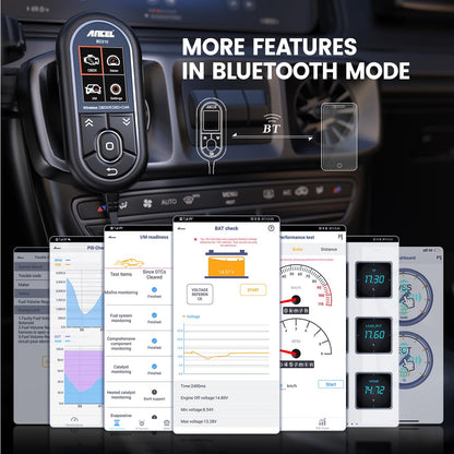 ANCEL BD310 OBD2 Scanner Diagnostic Tool - 3 in 1 OBD2 Scanner Bluetooth - App Based OBDII Scan Tool for Android & iPhone - Check Engine Light Code Reader - Wired, Bluetooth, and Heads-up Display