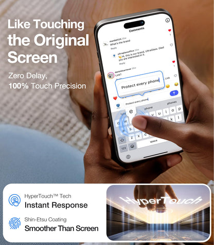 UltraGlass UNBREAK TOP 9H+ Armor for iPhone 17 Pro Max Screen Protector [NO.1 Military Grade Shatterproof] Screen Protector 17 Pro Max Tempered Glass 17 ProMax, Longest Durable, Full Coverage, 2 Pack