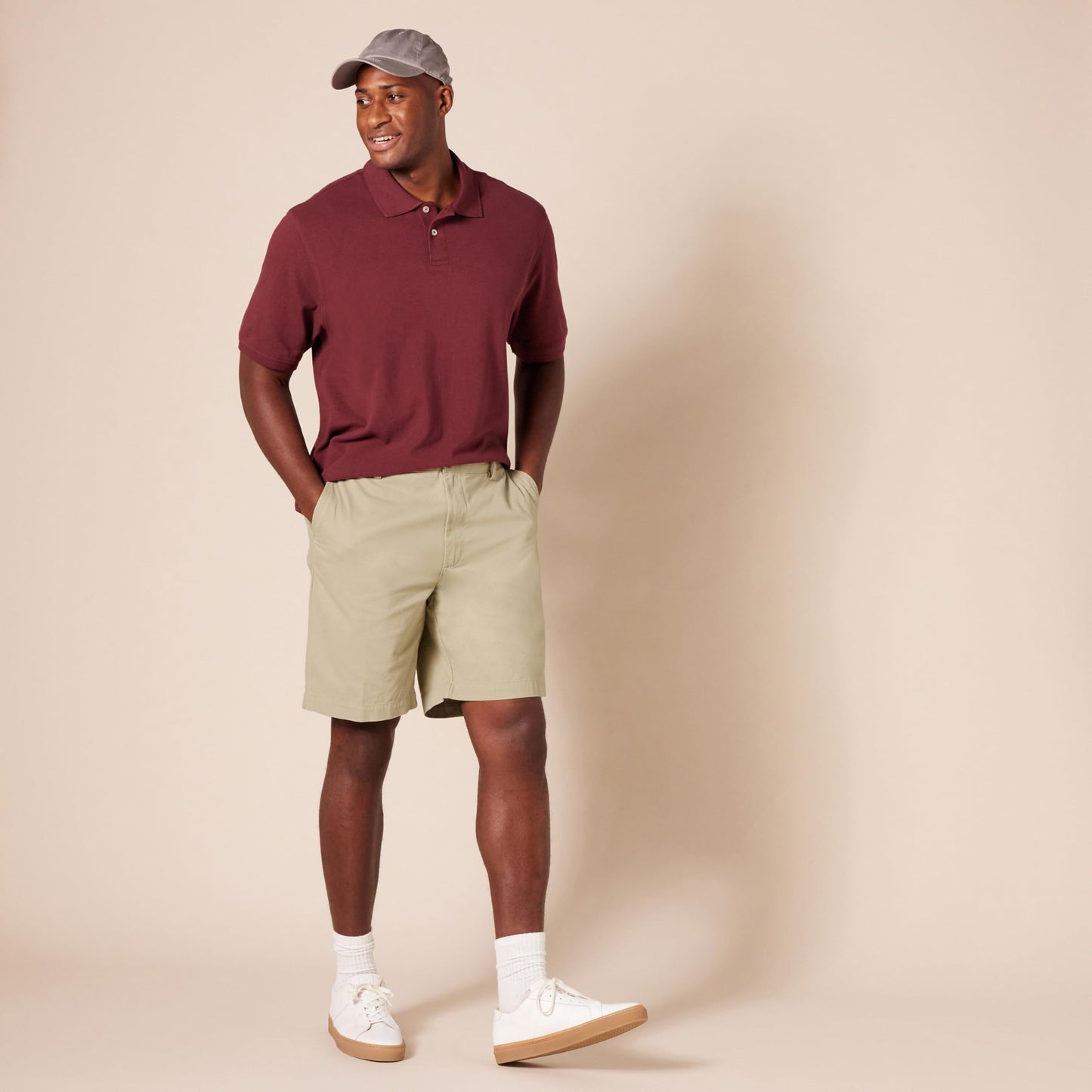 Amazon Essentials Men's Classic-Fit 9" Short, Khaki Brown, 29