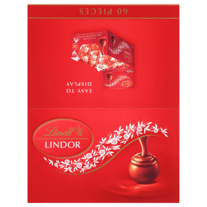 Lindt LINDOR Milk Chocolate Candy Truffles, Milk Chocolate with Smooth, Melting Truffle Center, 25.4 oz., 60 Count