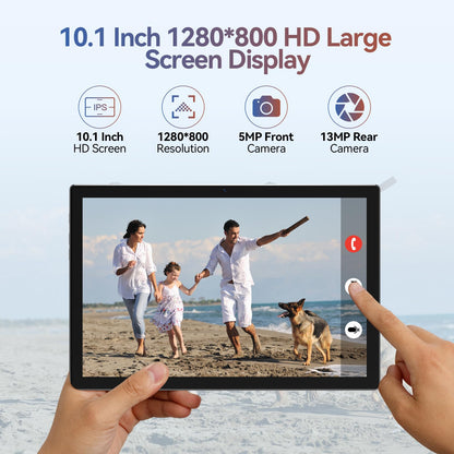 Android 14 Tablet 2025 Latest Tablets, 10 inch Tablet (4+4)GB RAM 64GB ROM 1TB Expand, 2 in 1 Tablets with Keyboard, Case, Stylus, Octa-Core Tableta PC, WiFi 6, Bluetooth, Dual Camera,7000mAh Battery