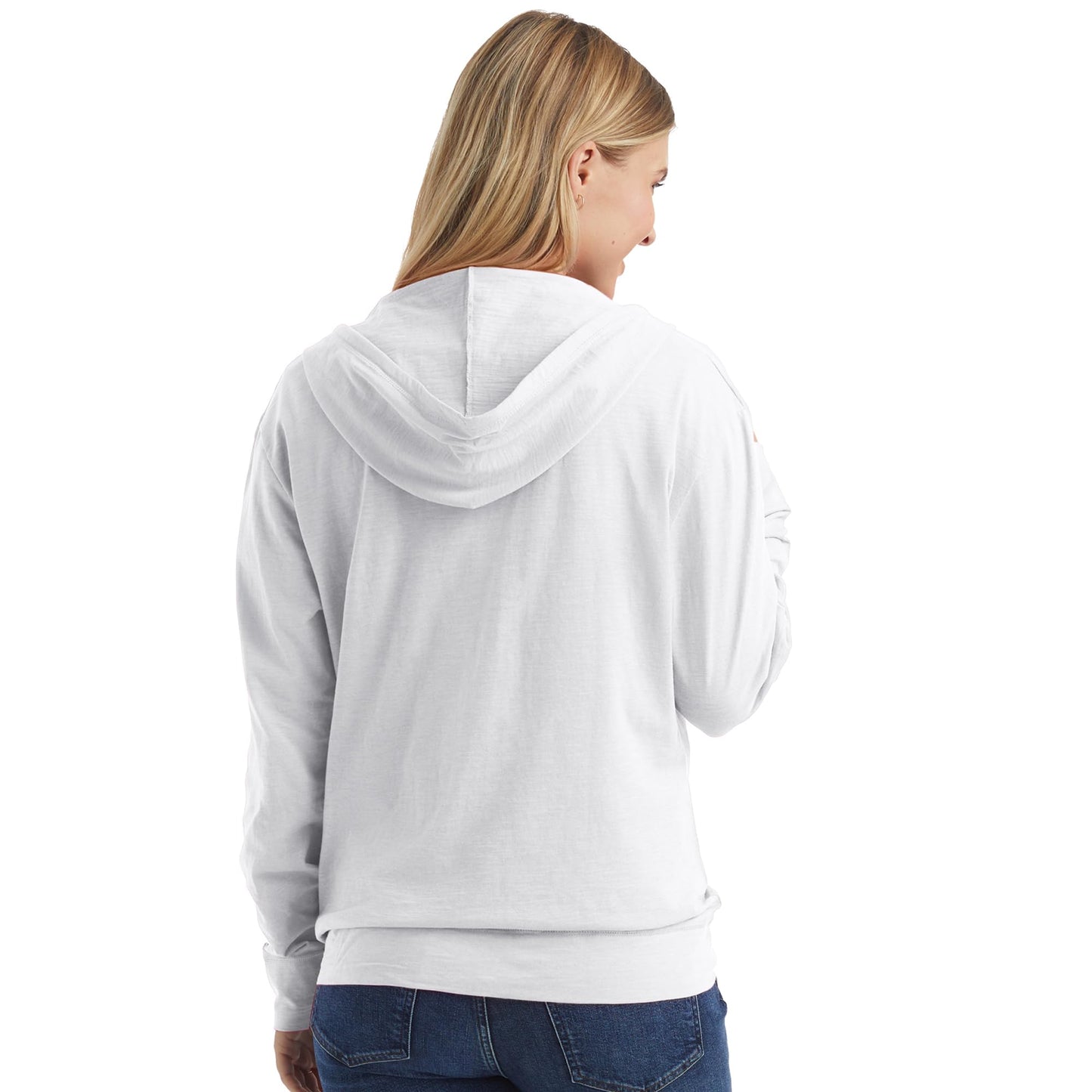 Hanes womens Slub Jersey fashion hoodies, White, XX-Large US