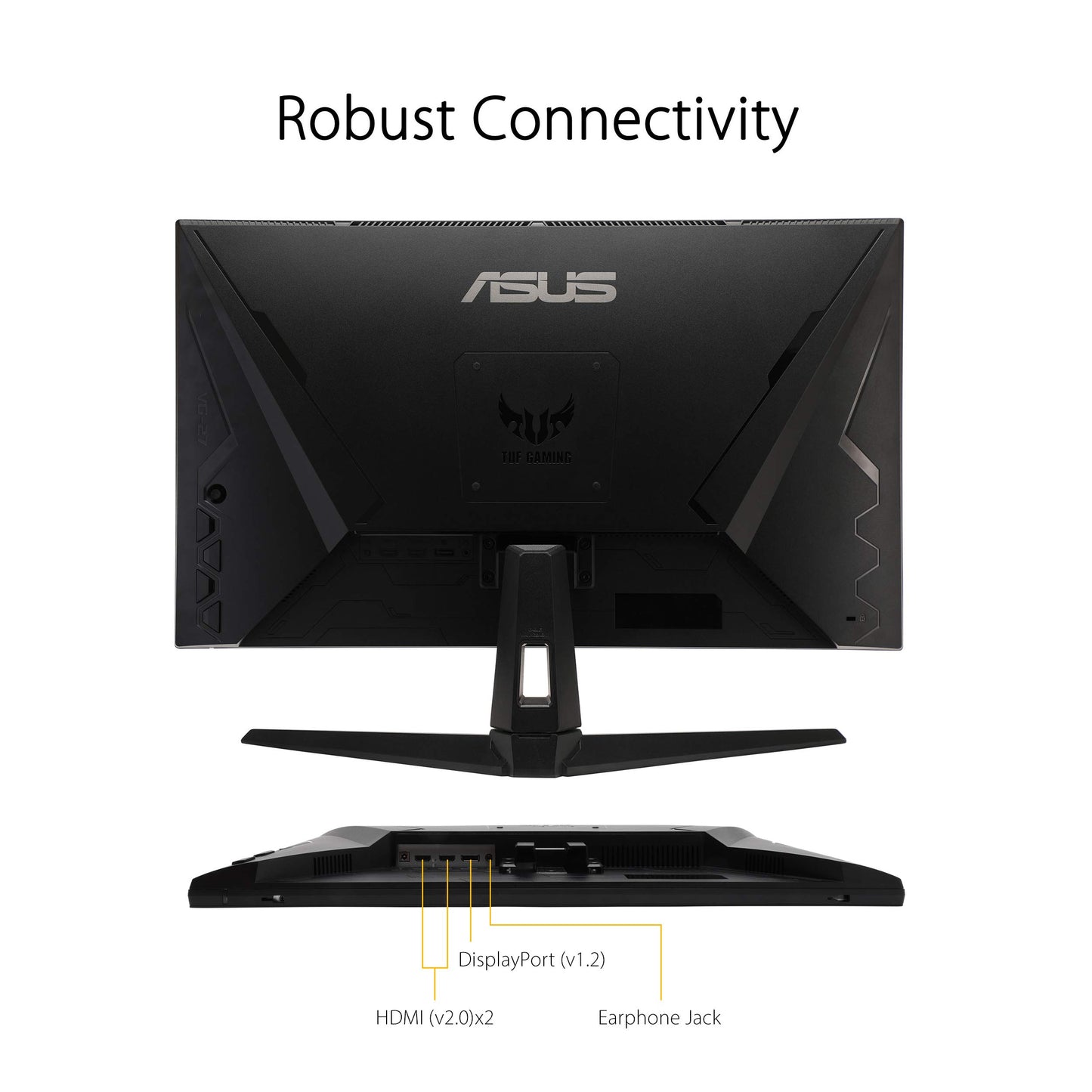 ASUS TUF Gaming 27" 2K HDR Monitor (VG27AQ1A) - QHD (2560 x 1440), IPS, 170Hz (Supports 144Hz), 1ms, Extreme Low Motion Blur, Speaker, G-SYNC Compatible, VESA Mountable, DisplayPort, HDMI,BLACK