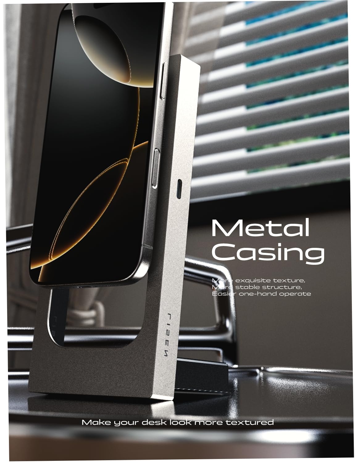 LISEN Qi2 Charging Station for iPhone 17 Pro Max, Magsafe Charger 3 in 1 15W Fast Charging, Magsafe Charger Stand Pad Dock for iPhone and Watch Charging Station for iPhone 16 15 Pro Max Airpods, Gold