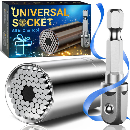 Super Universal Socket Tools Gifts for Men Stocking Stuffers for Men Mens Gifts for Christmas Gifts Idea Cool Stuff Gadgets for Men Grip Socket Set Power Drill Adapter Gifts for Dad Husband Him Women