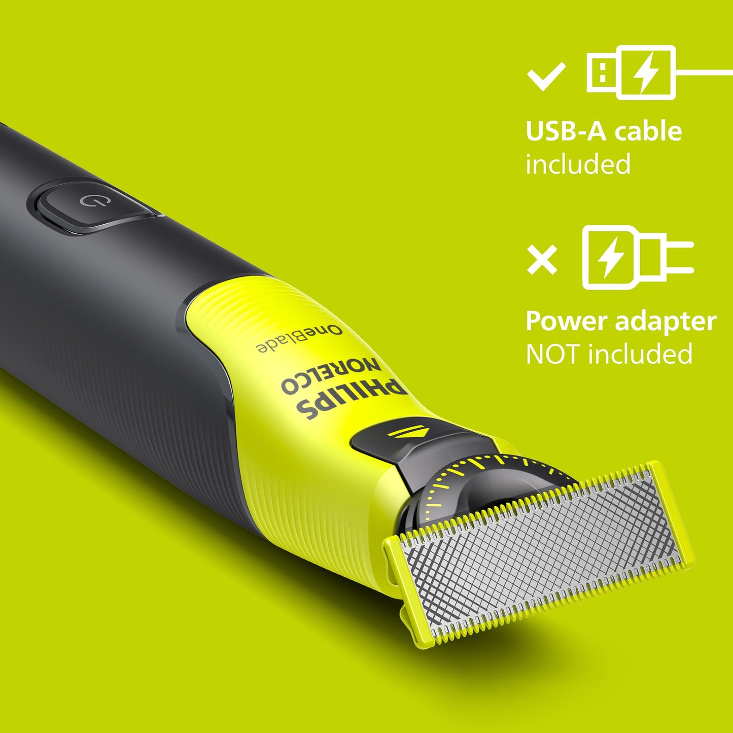 Philips Norelco OneBlade 360 with Connectivity Hybrid Face, Electric Beard Trimmer, Shaver with 360 Blade Tech & 1hr Fast Charge, 1x360 Blade, & 5-in-1 Comb, QP4530/90