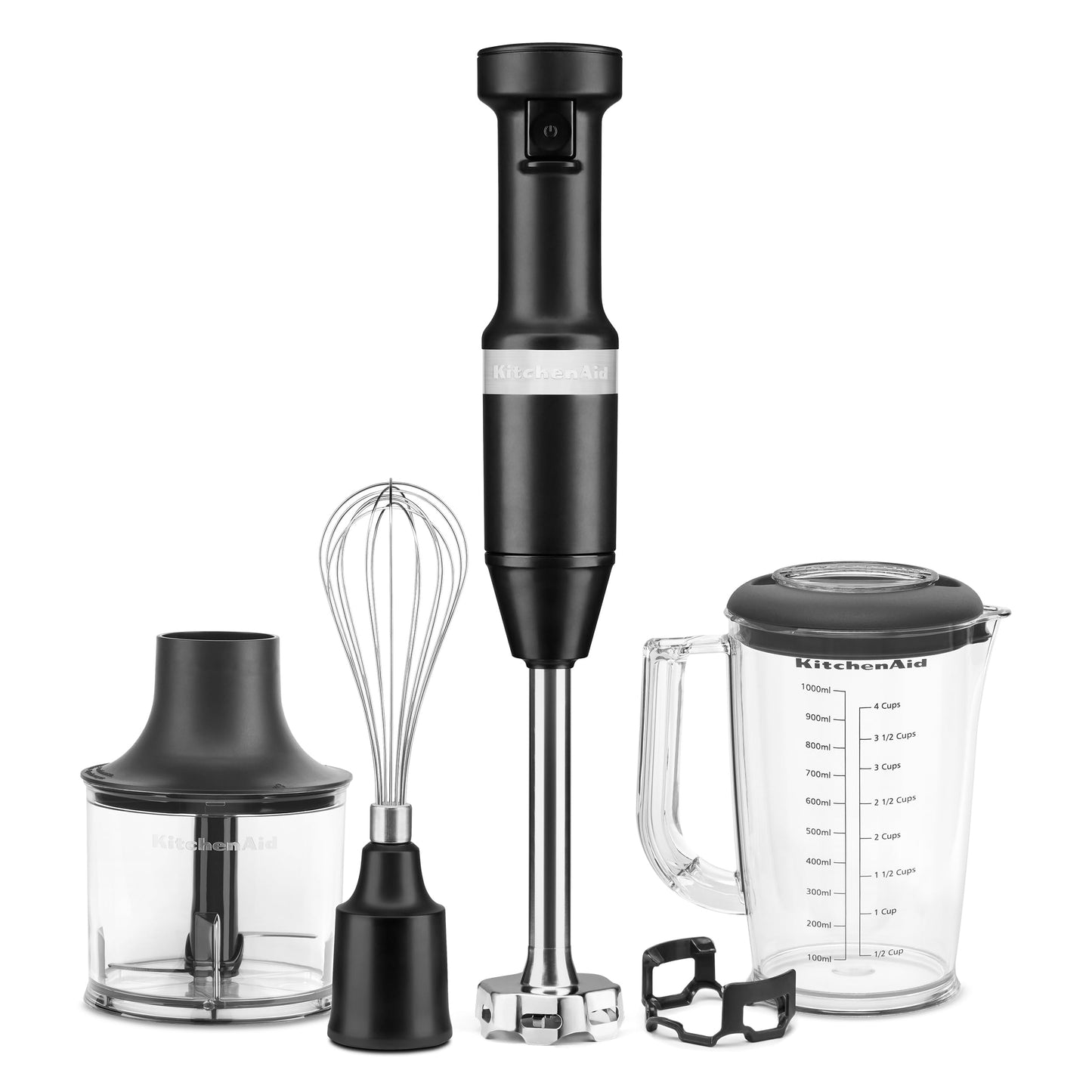 KitchenAid Variable Speed Corded Hand Blender with Accessories, Black Matte, KHBV83BM