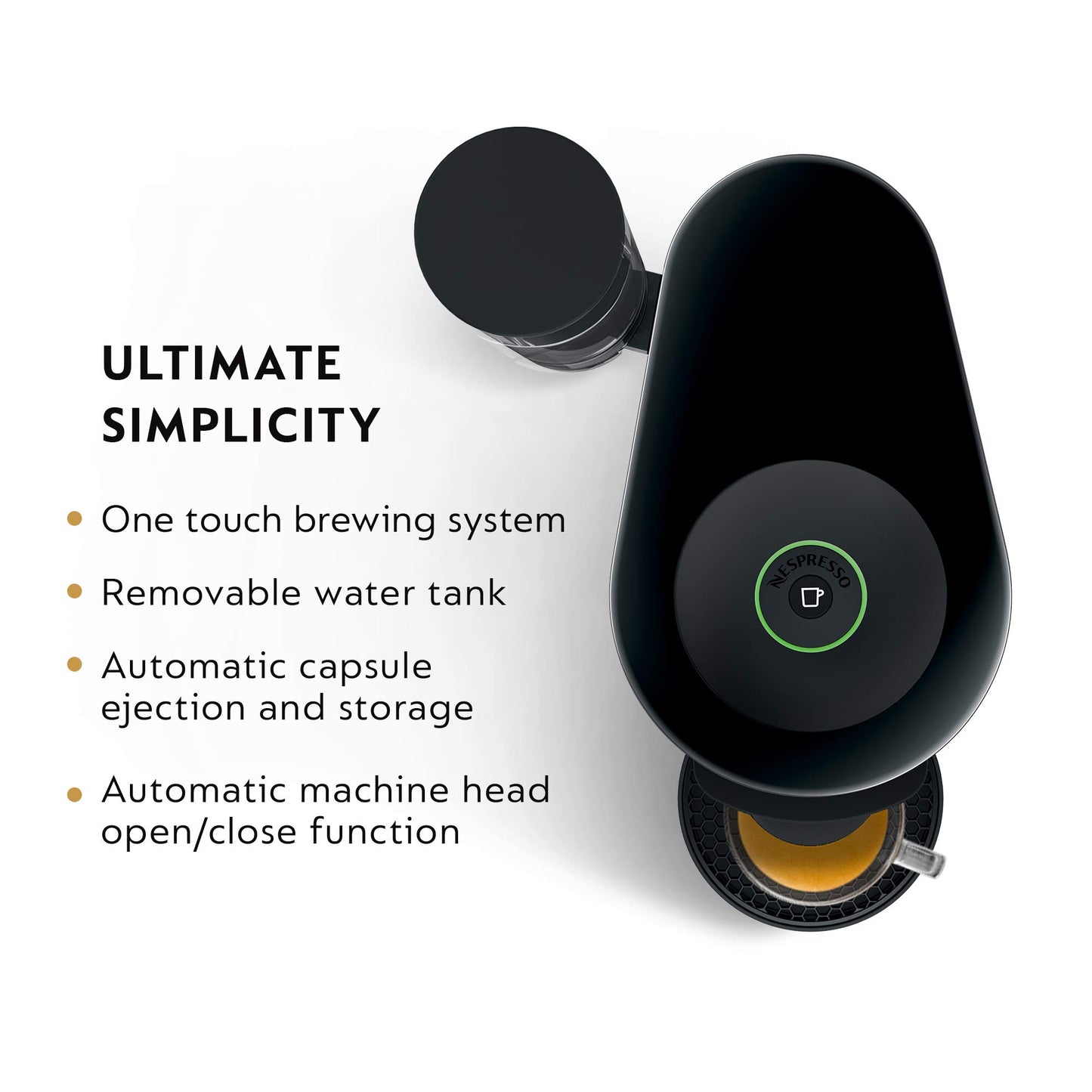 Nespresso VertuoPlus Coffee and Espresso Machine by De'Longhi with Milk Frother, Ink Black