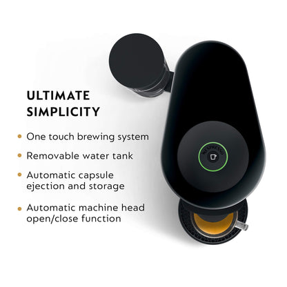 Nespresso VertuoPlus Coffee and Espresso Machine by De'Longhi with Milk Frother, Ink Black