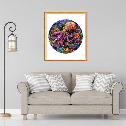 Ruikiyart Wooden Puzzles for Adults Octopus Wooden Jigsaw Puzzles 200pcs Unique Shapes Family Game Fabulous Gift for Kids and Adults on Birthday,Thanksgiving,Christmas 11.2 x 11.2 Inches