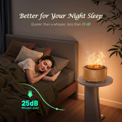 Emochies Essential Oil Diffuser for Home: 500ML Aroma Diffuser for Hotel Office Yoga Room - Humidifier with 9 Colors LED Night Light for Kids/Women Home Relaxation, Lemon Yellow