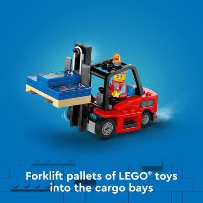 LEGO City Yellow Delivery Truck Toy - Semi Truck Building Toy for Boys & Girls, Ages 8+ Years - Gift for Birthdays - Pretend Play W/ 3 Minifigures - 60440