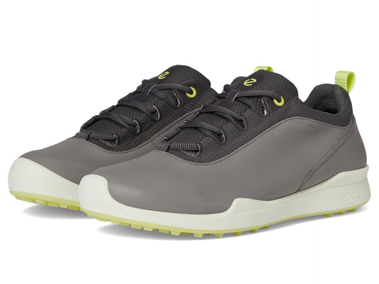 ECCO Men's Biom Hybrid BNY Waterproof Golf Shoe, Steel/Magnet, 13-13.5