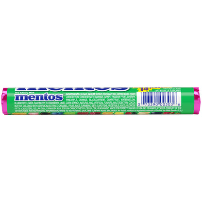 Mentos Chewy Mint Candy Roll, Discovery 14 Assorted Fruit Flavors, 14 Pieces Per Roll, 15 Count Showbox