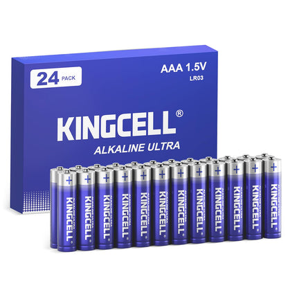 KINGCELL AAA Batteries 24 Pack, Alkaline Triple AAA Batteries High-Performance AAA Batteries with Ultra Long-Lasting Power for Household Device