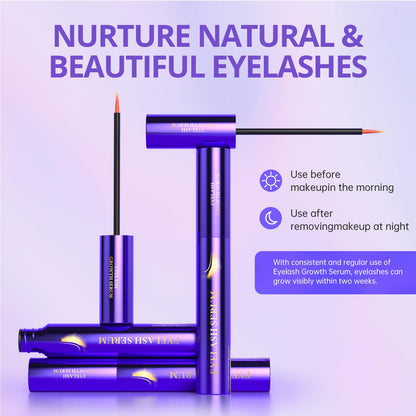 Lash Serum - 8ml Rapid Eyelash Growth Serum, Lash Serum for Eyelash Growth Thickness, Stronger, Healthier Lashes & Brows, Vegan & Cruelty-Free