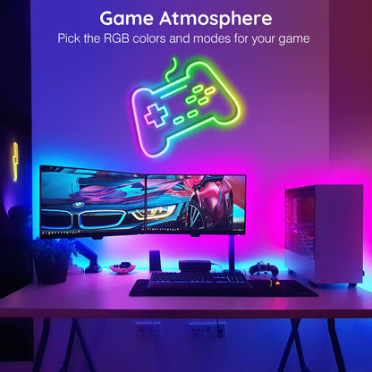 AILBTON 16.4Ft Neon Rope Lights,Flexible Led Rope Lights Control with App/Remote,Multiple Modes Rope Lights,IP65 Outdoor RGB Led Neons Lights,Music Sync Gaming Led Neon Light Strip for Bedroom Decor