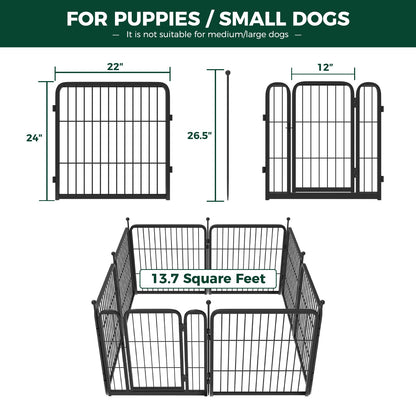 FXW Rollick Dog Playpen for Yard, RV Camping│Patented, 24 inch 8 Panels