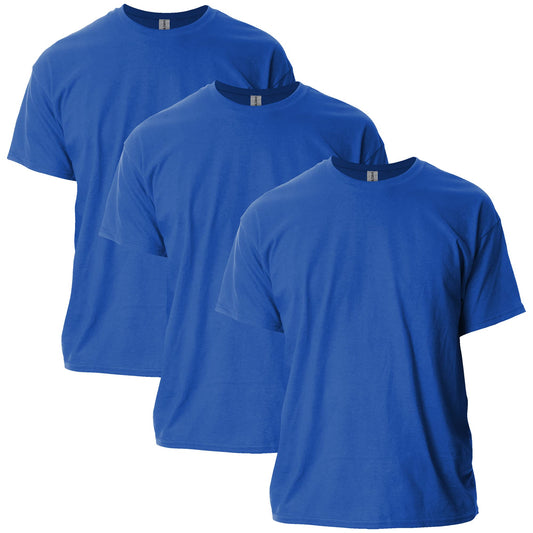 Gildan Adult Ultra Cotton T-Shirt, Style G2000, Multipack, Royal (3-Pack), Large