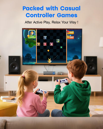 MetFut AR Motion Gaming Console - Plug & Play Video Game System for Kids & Families. Great for Indoor Physical Play, Interactive Family Fun, Game Nights, Playtime and Playdates