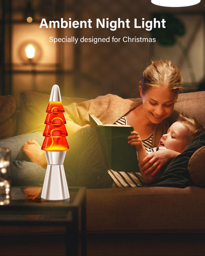 14.5 inches Liquid Motion Table Lamp: Tree Lave Lamp for Mother's Day/Mom Gifts, Mood Lighting Christmas Indoor Decorations Night Light for Kids and Adults