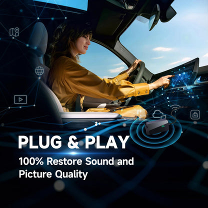 Jemluse Wireless CarPlay Adapter for Apple iPhone (2024 Upgraded) - Multi-User Seamless Connection for Convert Wired to Wireless Car Play Adapter - No Latency from iOS 10+ to Screen w/USB C (Gray)